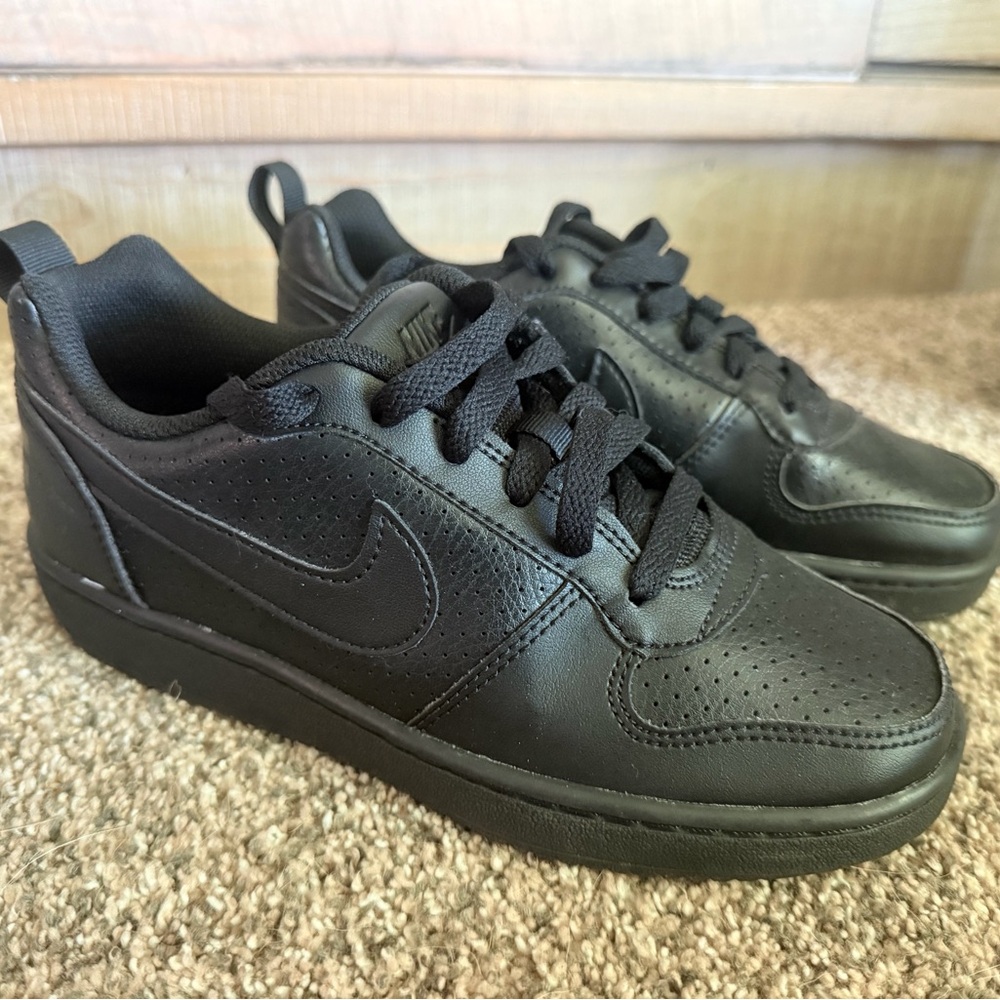 Nike All-Black Leather Sneakers